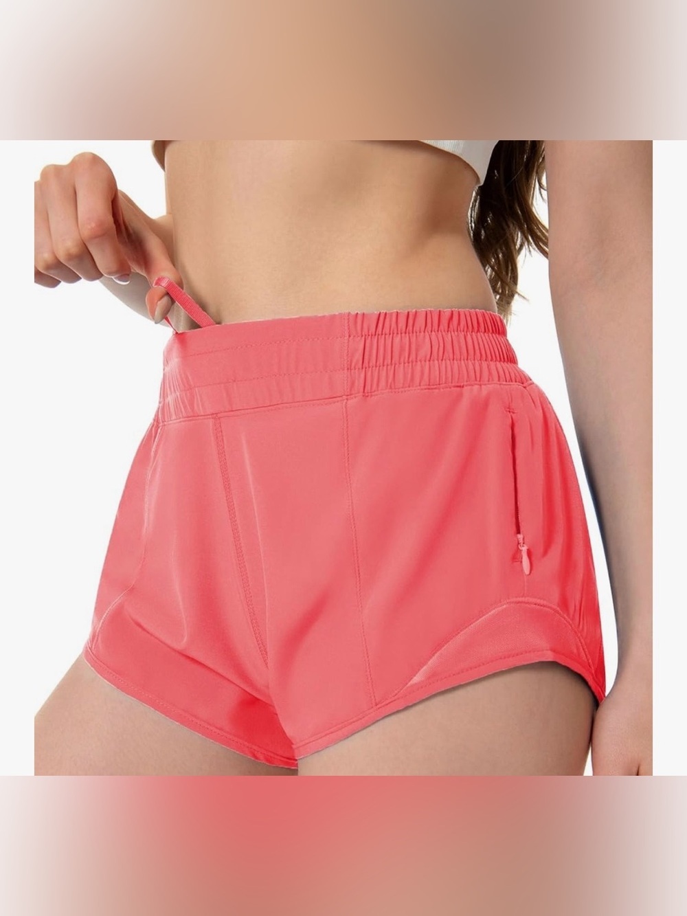 Women’s Neon Coral Athletic Shorts size XS